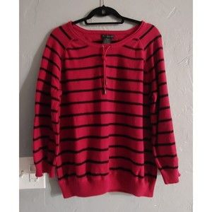 Grace Elements Sweater Tops Women XL, Striped ,long Sleeve, 100% Cotton.